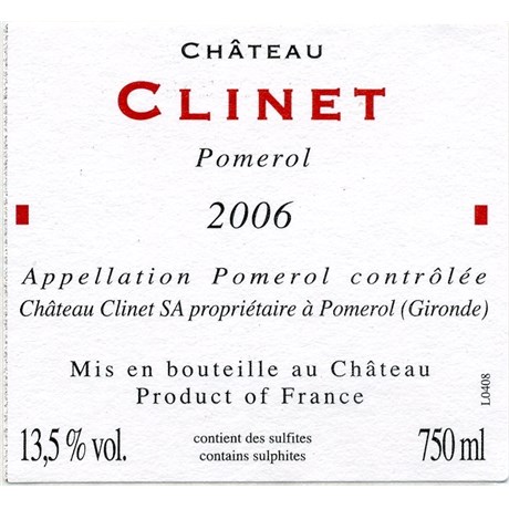 Château Clinet - Pomerol 2006