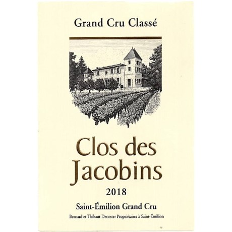 Château Clos des Jacobins - Saint-Emilion Grand Cru 2018