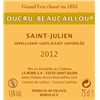 Château Ducru Beaucaillou - Saint-Julien 2012