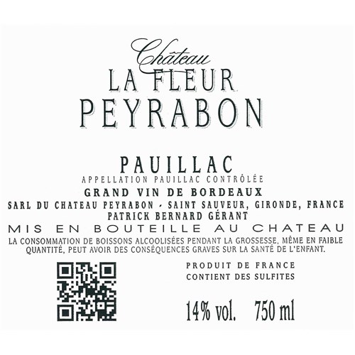 Château La Fleur Peyrabon - Pauillac 2019 b5952cb1c3ab96cb3c8c63cfb3dccaca 