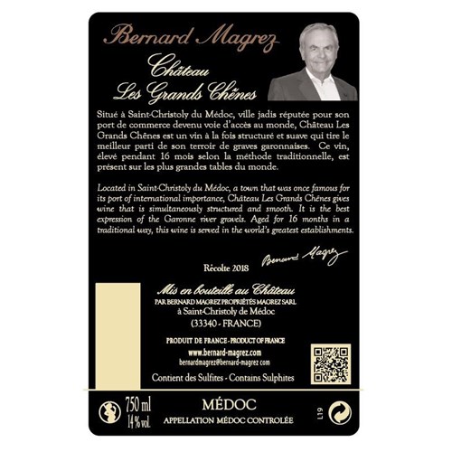 Château Les Grands Chênes - Médoc 2018 4df5d4d9d819b397555d03cedf085f48 