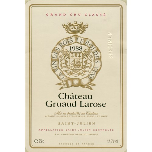 Chateau Gruaud Larose - Saint-Julien 1988 