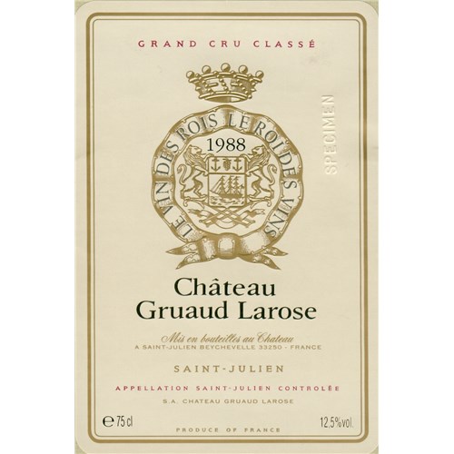 Château Gruaud Larose - Saint-Julien 1988