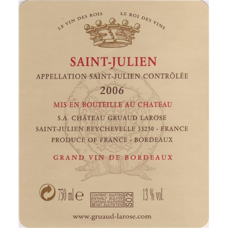 Château Gruaud Larose - Saint-Julien 2006