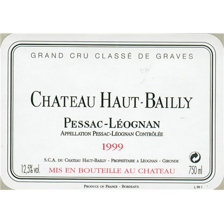 Château Haut Bailly - Pessac-Léognan 1999