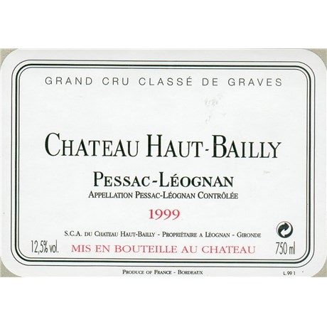 Château Haut Bailly - Pessac-Léognan 1999 b5952cb1c3ab96cb3c8c63cfb3dccaca 