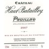 Château Haut Batailley - Pauillac 2007