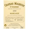 Château Malescot Saint Exupery - Margaux 2000