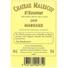 Château Malescot Saint Exupery - Margaux 2009
