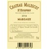 Château Malescot Saint Exupery - Margaux 2014