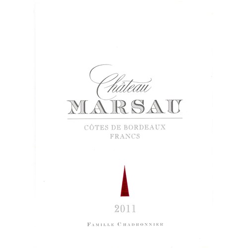 Château Marsau - Francs-Côtes de Bordeaux 2011