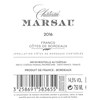 Château Marsau - Francs-Côtes de Bordeaux 2016