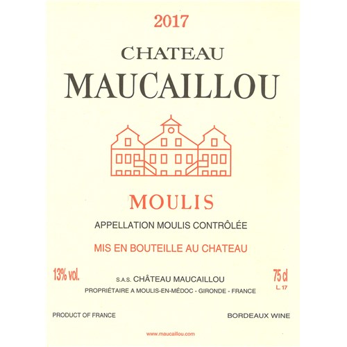 Château Maucaillou - Moulis 2017 6b11bd6ba9341f0271941e7df664d056 