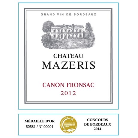 Chateau Mazeris - Canon-Fronsac 2012 4df5d4d9d819b397555d03cedf085f48 