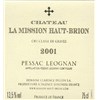 Château La Mission Haut Brion - Pessac-Léognan 2001 