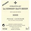 Château La Mission Haut Brion - Pessac-Léognan 2005