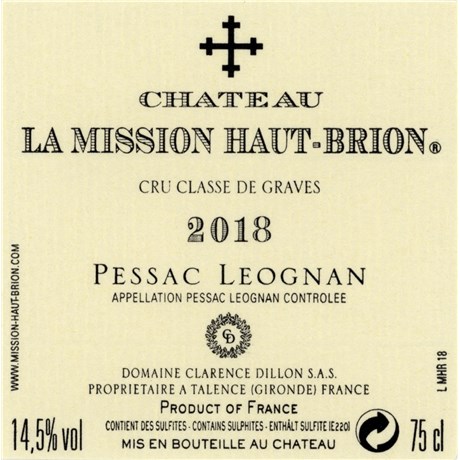 Château La Mission Haut Brion - Pessac-Léognan 2018