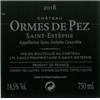 Château Ormes de Pez - Saint-Estèphe 2018 4df5d4d9d819b397555d03cedf085f48 