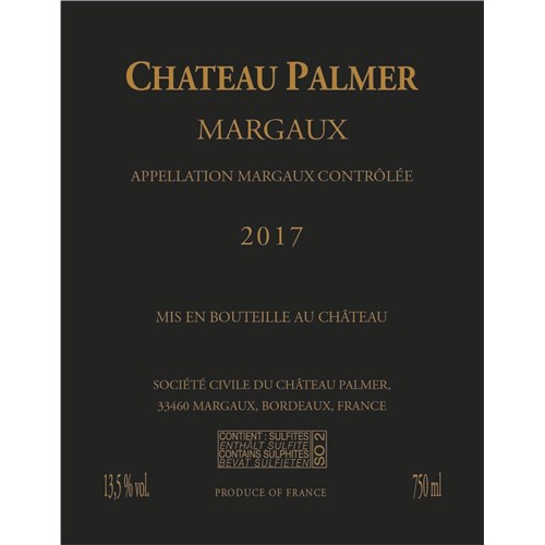Château Palmer - Margaux 2017