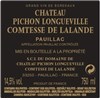 Château Pichon Comtesse de Lalande - Pauillac 2018