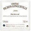 Château Pichon Longueville - Baron de Pichon Longueville - Pauillac 2006