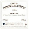 Château Pichon Longueville - Baron de Pichon Longueville - Pauillac 2006