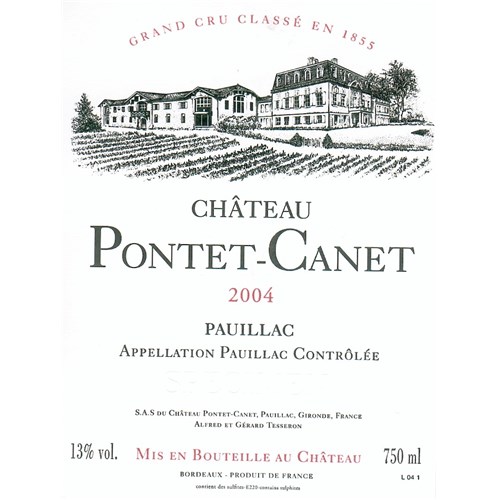 Château Pontet Canet - Pauillac 2004 