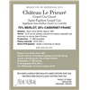 Château Le Prieuré 2015 - Saint-Emilion Grand Cru 4df5d4d9d819b397555d03cedf085f48 