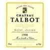 Château Talbot - Saint-Julien 1998
