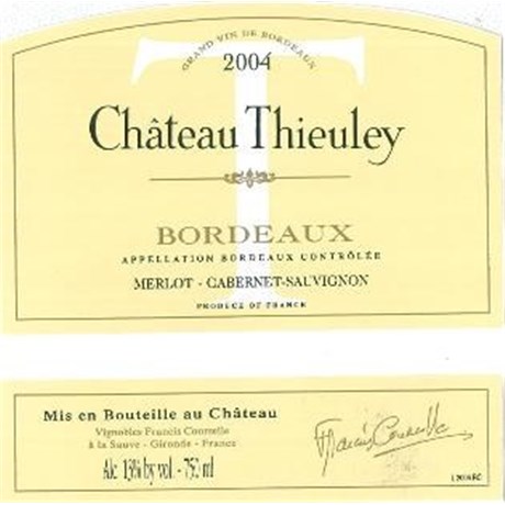 Château Thieuley rouge - Bordeaux 2016