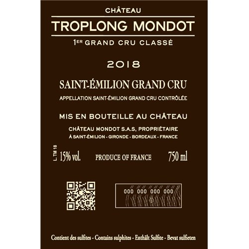 Château Troplong Mondot - Saint-Emilion Grand Cru 2018 4df5d4d9d819b397555d03cedf085f48 