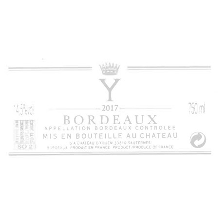 Château Y d'Yquem - Bordeaux 2017