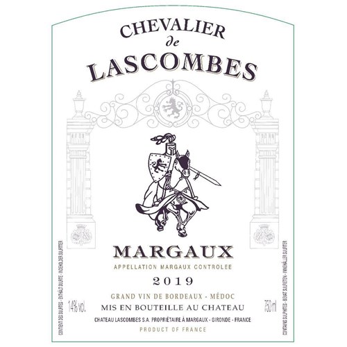 Chevalier de Lascombes - Margaux 2019