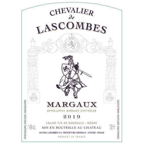 Chevalier de Lascombes - Margaux 2019