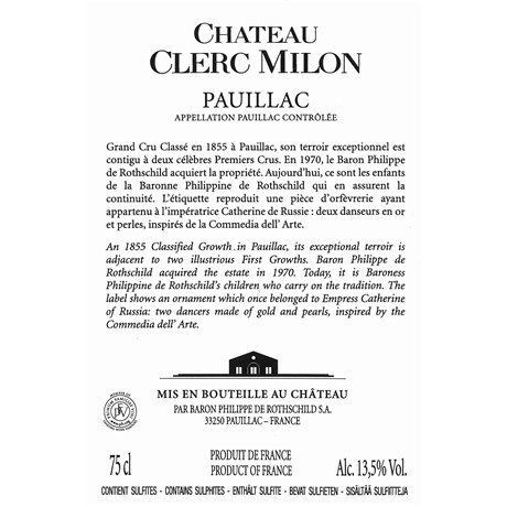 Clerc Milon - Pauillac 2015