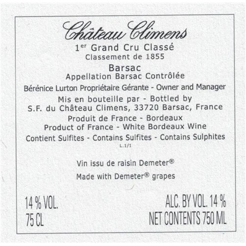 Climens - Barsac 2016