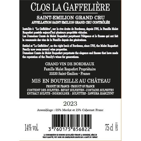 Clos La Gaffelière - Saint-Emilion Grand Cru 2023