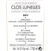 Clos Lunelles - Castillon-Côtes de Bordeaux 2011