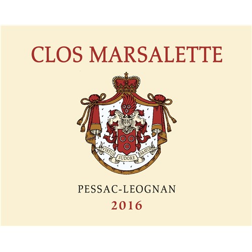 Clos Marsalette Rouge - Pessac-Léognan 2016 