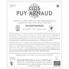 Clos Puy Arnaud - Castillon-Côtes de Bordeaux 2017