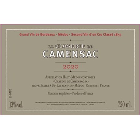 Closerie de Camensac - Haut-Médoc 2020