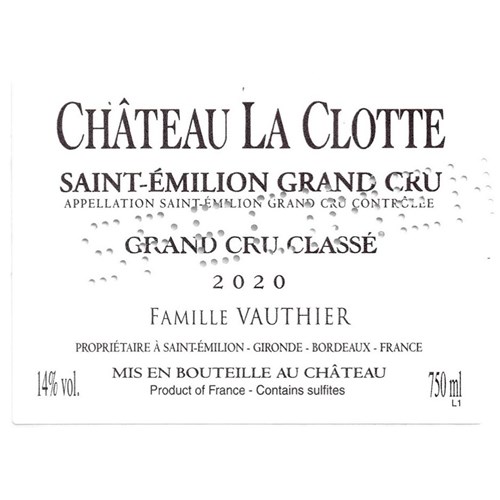 Clotte (la) - Saint-Emilion 2020