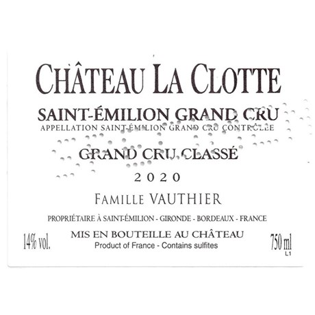 Clotte (la) - Saint-Emilion 2020
