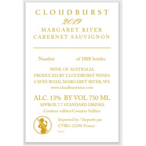 Cloudburst - Cabernet Sauvignon - Margaret River 2019