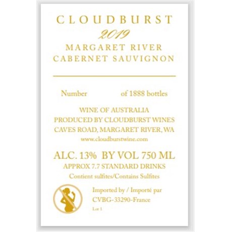 Cloudburst - Cabernet Sauvignon - Margaret River 2019