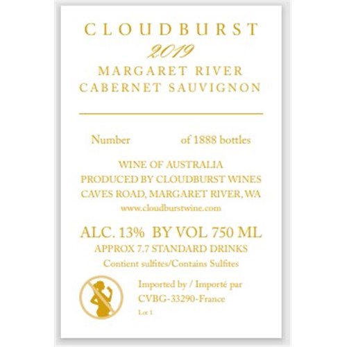 Cloudburst - Cabernet Sauvignon - Margaret River 2019