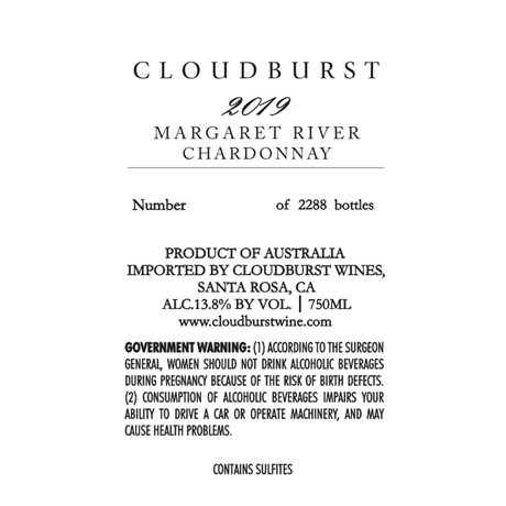 Cloudburst - Chardonnay - Margaret River 2019