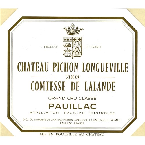 Comtesse de Lalande - Castle Pichon Longueville - Pauillac 2008 