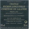 Comtesse de Lalande - Castle Pichon Longueville - Pauillac 2009 