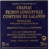 Comtesse de Lalande - Château Pichon Longueville - Pauillac 2007